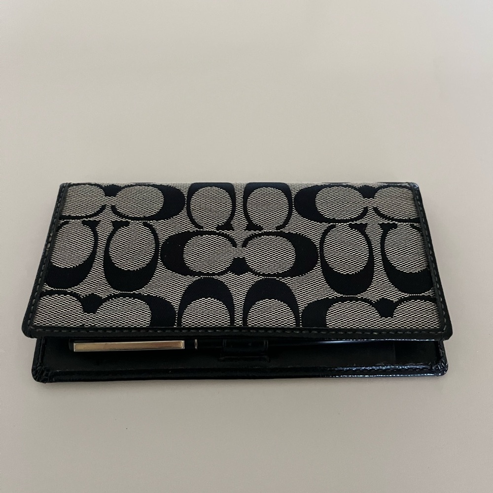 Coach checkbook cover